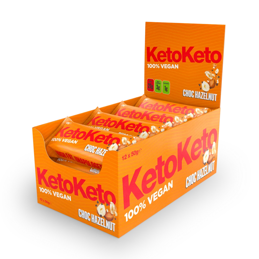 KetoKeto Bar 12x50g Choc Hazelnut