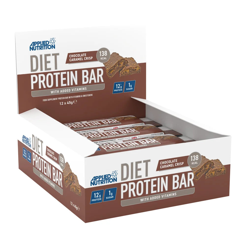 Applied Nutrition Diet Protein Bar 12x45g Chocolate Caramel Crisp