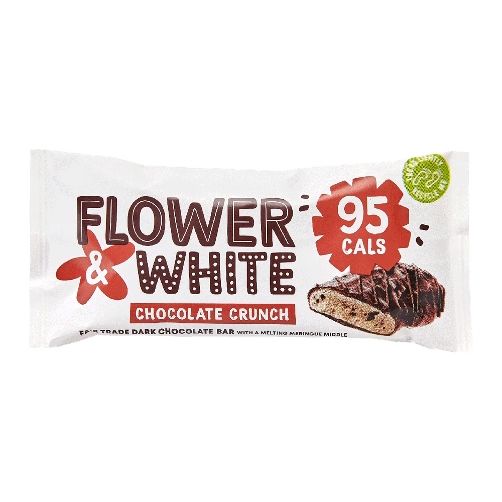 Flower & White Meringue Bar 12x20g Chocolate Crunch