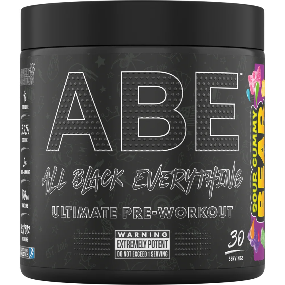 Applied Nutrition ABE (All Black Everything) 375g Sour Gummy Bear