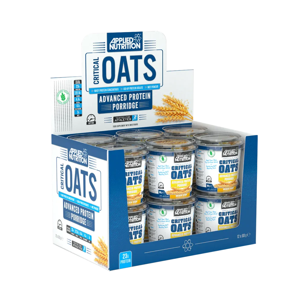Applied Nutrition Critical Oats Protein Porridge 12x60g Golden Syrup