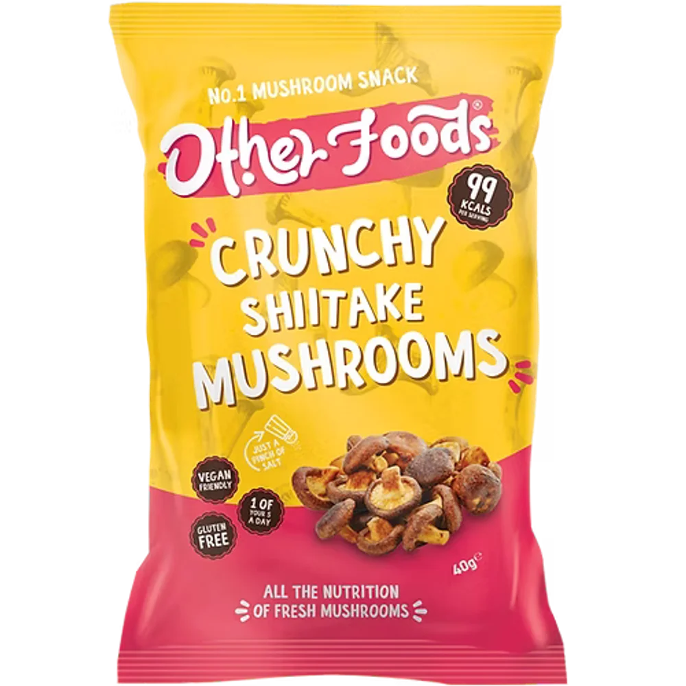 Other Foods Mushroom Crisps 8x40g Crunchy Shiitake Mushrooms
