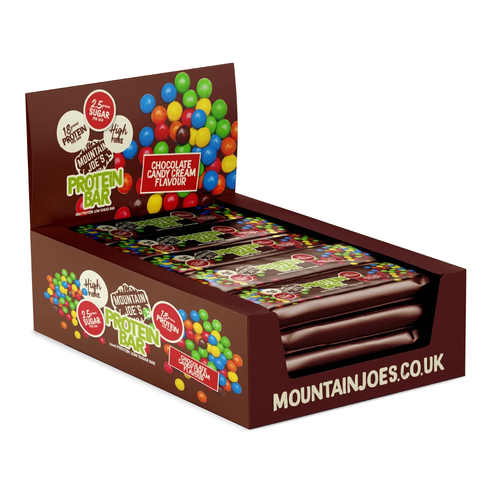 Mountain Joe's Protein Bar 12x55g Chocolate Candy Cream
