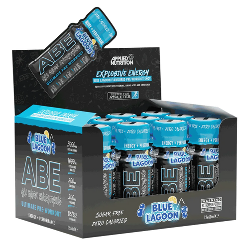 Applied Nutrition ABE (All Black Everything) Shots 12x60ml Blue Lagoon