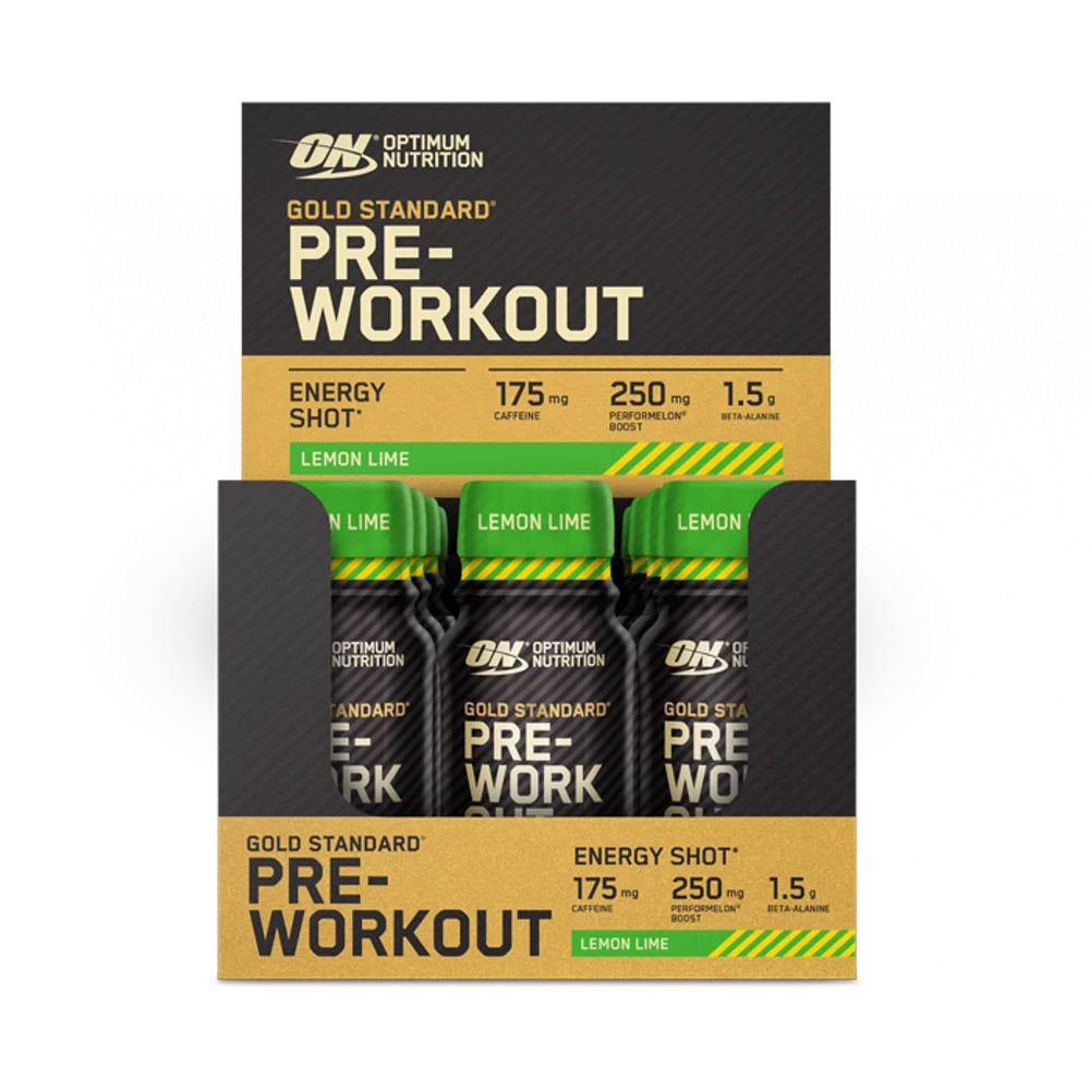 Optimum Nutrition Gold Standard Pre-Workout Shot 12x60ml Lemon & Lime