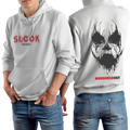 Murdered Out Shook Hoodie Large White