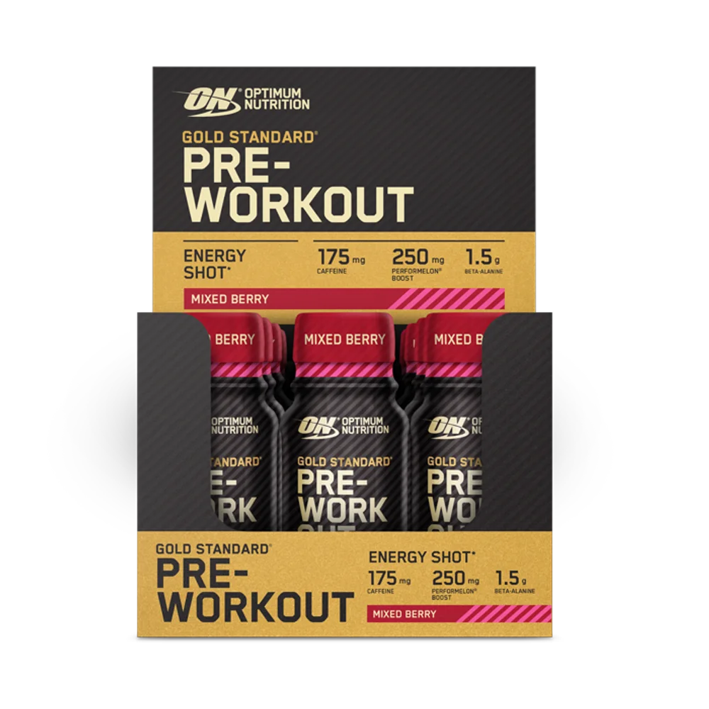 Optimum Nutrition Gold Standard Pre-Workout Shot 12x60ml Mixed Berry
